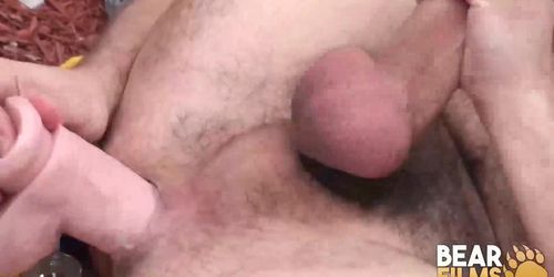 BEARFILMS Hairy Owen Powers Anal Plays With Huge Dildo Solo