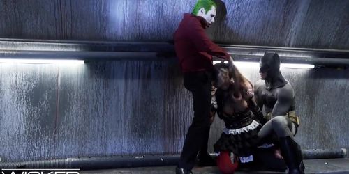 Wicked - Harley Quinn Fucked By Joker & Batman