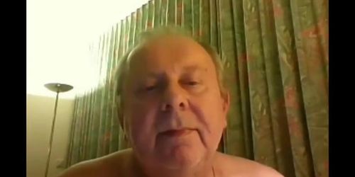 grandpa cum on webcam