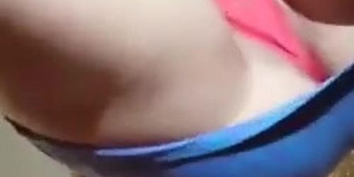 Wet thong,up skirt