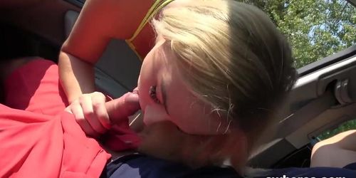 Blonde escort fucking outdoor