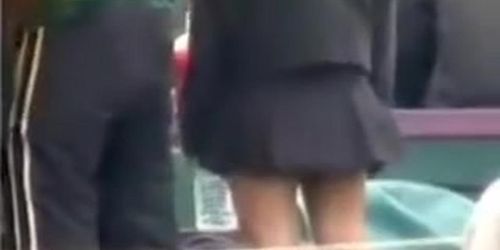 Cheeky upskirt at Wimbledon tennis