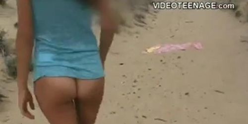 18 years old teen nudist at beach