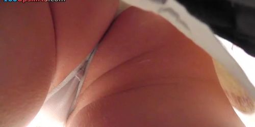 Very thrilling upskirt closeup