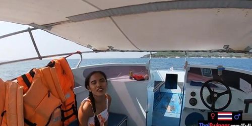 Rented A Boat For A Day And Had Sex On It With Asian Teen Girlfriend