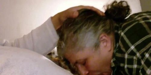 Granny Lynne Gets Face Fucked and Swallows My Cum