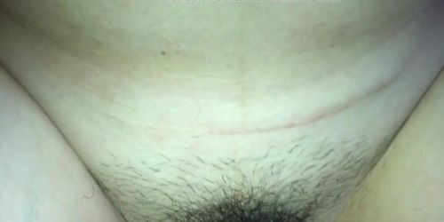 Fucking hairy pussy with cumshot