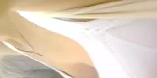Downblouse russian in white in the bus