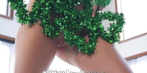 Tiny4K Festive busty Alexis Adams fucks her boyfriend on St Patricks day