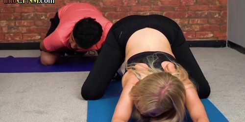 PURE CFNM HD - CFNM group yoga HJ by British femdom MILFS and babe