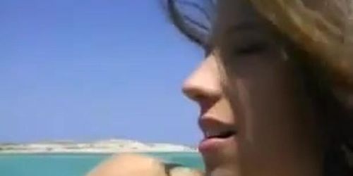 Maria Interracial on Costa Blanca Beach (Heaven Leigh, Melena Tara)