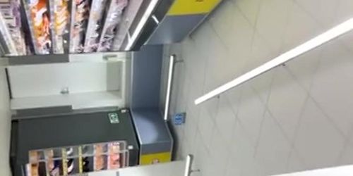 Flashing Granny in Grocery Store