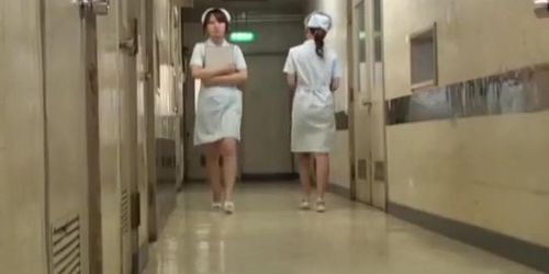 Nurse with papers got her uniform dress pulled up