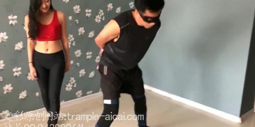 Chinese ballbusting femdom