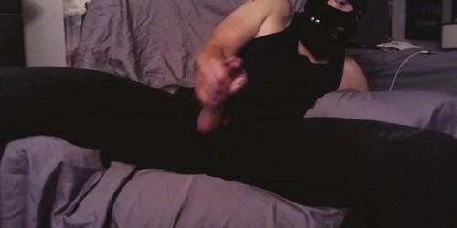 Beautiful edging session from masked amature stud!
