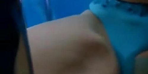 Mutual masturbation inside the pool