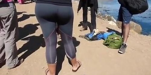 Athletic Booty Blondie in Spandex