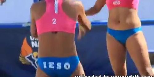 Legal Age Teenagers Beach Volleyball Players candid voyeur