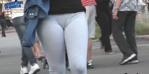 Round Ass Teen Flashing. Cameltoe, Thong, Ass.