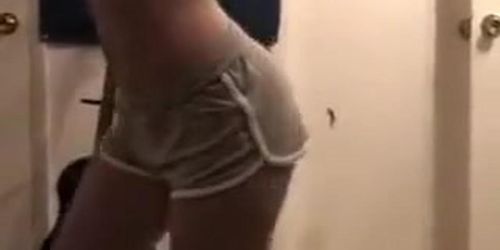 Girl Strips in Dorm