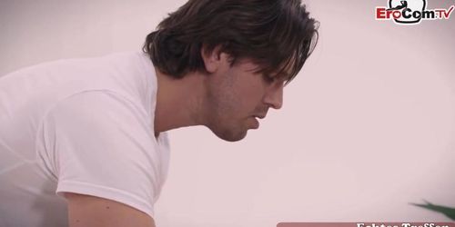 EROTIC SEX MASSAGE - skinny teen goes to happy end masseur (Thomas Crown)