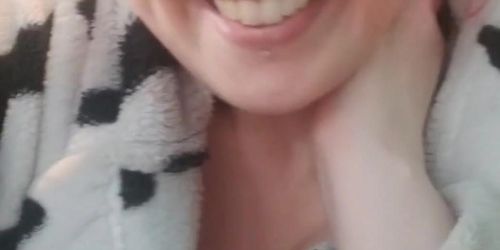 Solo pawg Pinky Powers is talking and flashing big fake tits
