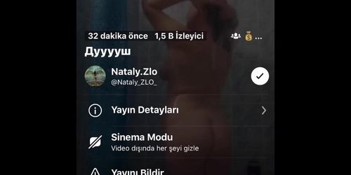 Russian milf Nataly does shower show on periscope (Marina Kleymenova)
