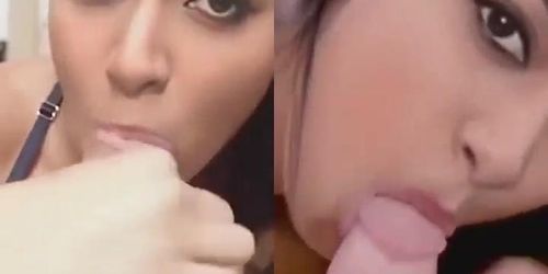 Keerthi Suresh gives sucking blowjob