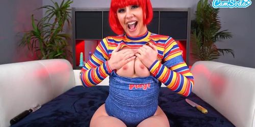 hot horny girl fucks herself