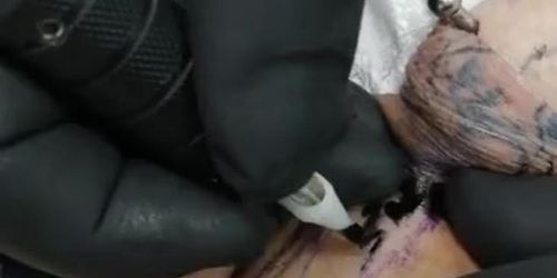 dick tattooing live and real!