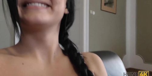 HUNT4K. Sweet chick gets fucked in multiple positions for money