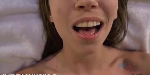 You creampie into petite girlfriend in Vegas (Norah Nova)