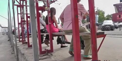 100% real street upskirt movie