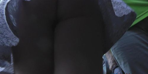 Delicious bubble ass in the real upskirt video
