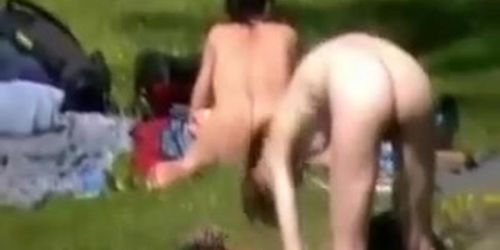 Nudists Camping Video Showing Several Naked People