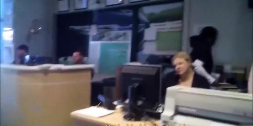 Office-working girl has a stunning body