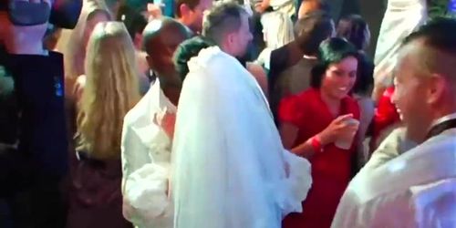 Superb horny brides suck big cocks in public (Candy Cat, Daria Glover)