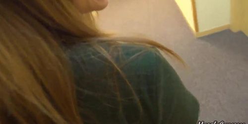 Amateur blowjob in the car and she wants ANAL sex