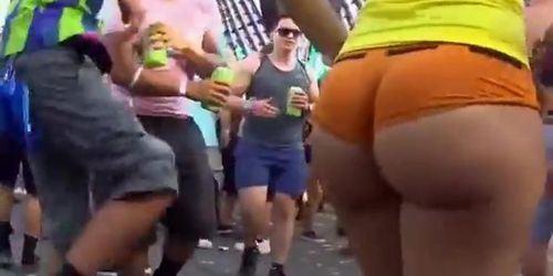 Sexy girl in very tight shorts