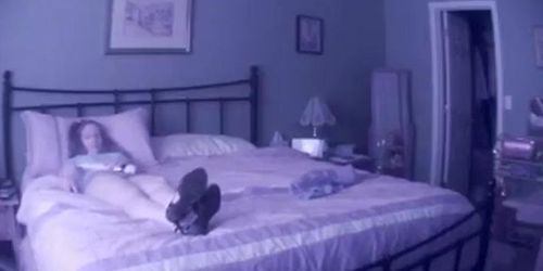 Hidden cam cutie masturbates with her massager