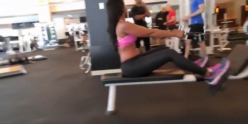 Fit girl saw me filming her in gym