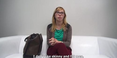 Casting Amateur With Glasses Takes Dick