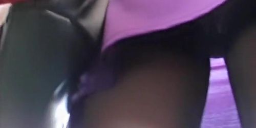 Voyeuring the hot upskirt nylons view
