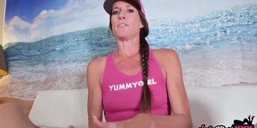 Seductive Cougar Strokes Hubbies Cock (Sofie Marie)