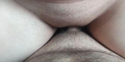 Milf with big boobs rides my dick until she gets a huge pussy creampie