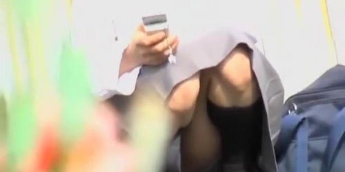 Asian schoolgirl gets her shirt stripped during public sharking