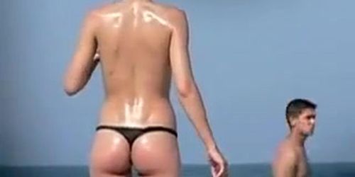 Thong at the beach