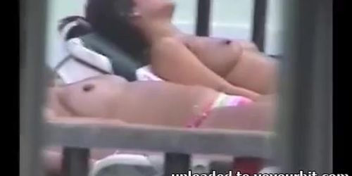 3 Asian hotties topless at Hedo III