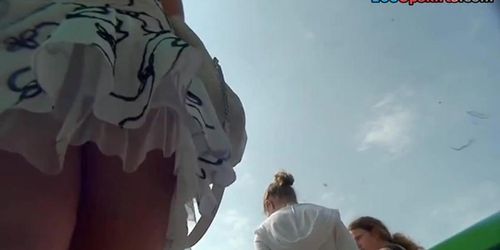 Marvelous summer upskirt view here