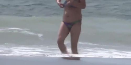 Mature Wife Enjoys Sex On The Beach, Full Cumshot